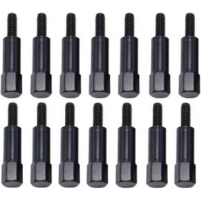 14 pcs/Set Black Valve Cover Bolt Set Fits for Chevy 283 305 327 350 383 400 Engines SBC Stud Kit Black Colour 6mm Thread Diameter