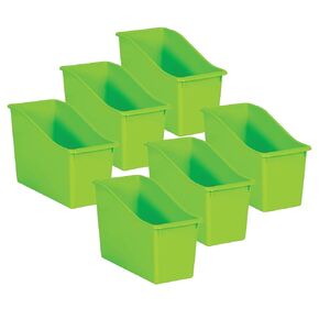 Teacher Created Resources Lime Plastic Book Bin, Pack of 6
