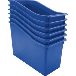 Teacher Created Resources Blue Plastic Book Bin 6-Pack (TCR2088561)