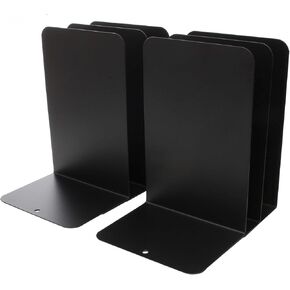 Acrux7 Black Metal Bookends 8.0 X 3.9 X 5.3 Inch, 3 Pairs Heavy Duty Bookends for Shelves, Bookends for Heavy Books, Book Holders for Shelves, Book Ends for Office, Book Stopper for Shelves