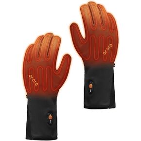 ORORO Heated Gloves Liner for Men and Women, Lightweight Heated Liner Gloves for Riding, Skiing and Arthritis Hands