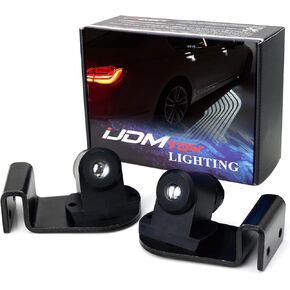 iJDMTOY Bimmer Style Angel Wing Micro-Optic LED Welcome Light Carpet, Universal Fit Compatible With Any Car SUV Truck As Side Door Step Courtesy Floor Illumination