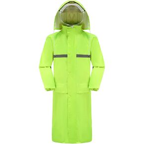 Long Rain Jacket with Hood Lightweight Rain Coats Reflective Packable Rain Poncho