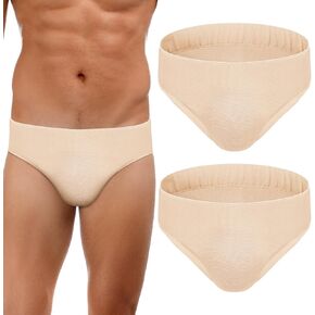 2 Pcs Men's Full Seat Dance Belt Elastic Dance Underwear for Men Dance Belt Men Brief for Male Ballet Cosplay