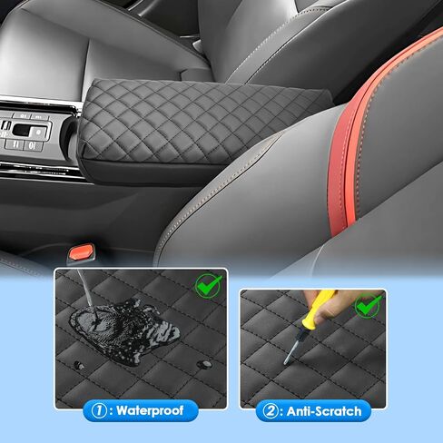 2023 2024 غطاء وحدة التحكم المركزية Prius لسيارة Toyota Prius (LE/XLE/Limited)، غطاء مسند ذراع جلدي مقاوم للماء ومريح 2023 2024 Prius Accessories (جلد) in Kuwait