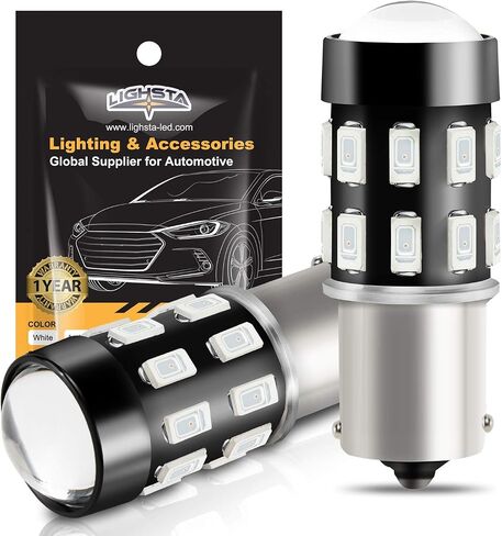 1156 Bulbs, Super Bright 5630 Chipsets 1073 1003 1141 7506 BA15S Bulbs with Projector for Backup Reverse Lights Tail Brake Parking Lights, Xenon White(Pack of 2) in Saudi Arabia