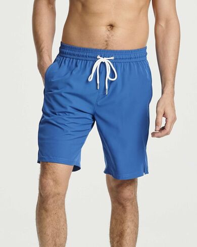 Real Essentials 3 Pack: Men's 9" Inch 2 in 1 Board Shorts with Compression Liner - Bathing Suit with Back Flap Pocket in Saudi Arabia