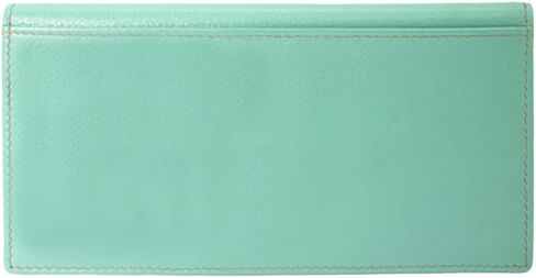 ili New York - Leather Checkbook Cover - Turquoise - Soft, Smooth Leather Checkbook Cover w/RFID Blocking Lining, ID Window, Cards Slots, & Pen Holder in Saudi Arabia