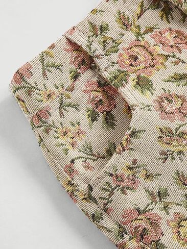 SOLY HUX Women's Boho Floral Print High Waisted Shorts Zipper Fly Straight Leg Vintage Shorts with Pocket in Saudi Arabia