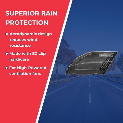FANMATE 00-955003 Fan/Vent Cover with EZ Clip Hardware, Constant Airflow, Super Tough, Smoke in Saudi Arabia
