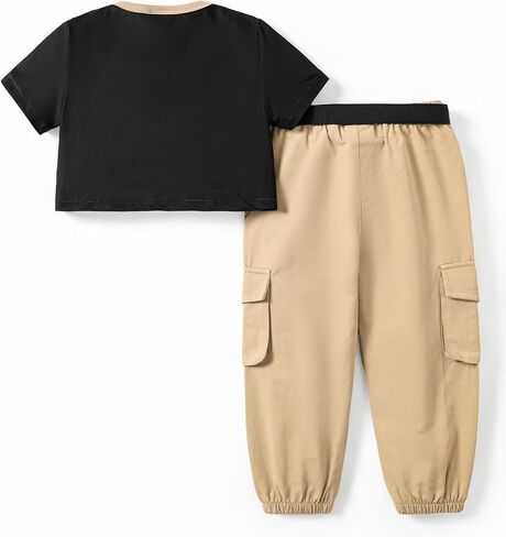 L.O.L. Surprise! Girls Clothes 2 Piece Outfits T-Shirt Top and Cargo with Pocket Pants Set in Saudi Arabia