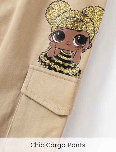 L.O.L. Surprise! Girls Clothes 2 Piece Outfits T-Shirt Top and Cargo with Pocket Pants Set in Saudi Arabia