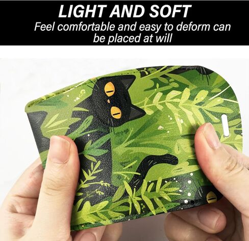 2 Pack Luggage Tag Suitcase Tags PU Leather Identifiers Privacy Cover Luggage Tags Aesthetic Cute Travel Bag Labels and Address Card for Women Girls Men-Black Cat in Saudi Arabia