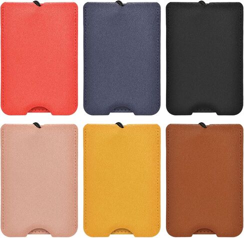 6 Pack PU Leather Luggage Tags for Suitcases - Suitcase Tags, Slide-Style Travel Tags for Luggage, Easy to Identify and Mark. Mixed-Color in Saudi Arabia