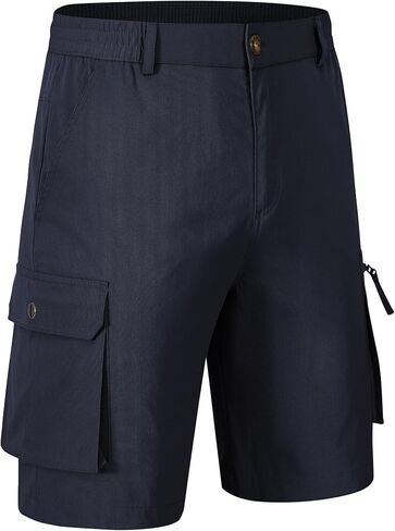 YuKaiChen Men's Stretch Cargo Shorts Zipper Pocket Relaxed Fit Shorts in Saudi Arabia