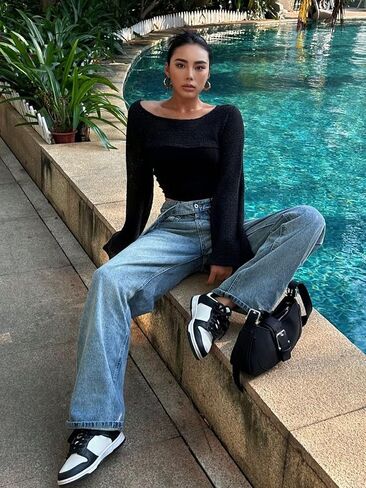 Women's Hollow Out Bolero Shrug Crop Top Long Sleeve Y2k Crochet Bolero Crop Top Streetwear in Saudi Arabia
