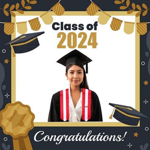 Peru Flag Graduation Stole, Graduation Sash for Peruvian International Students in Saudi Arabia