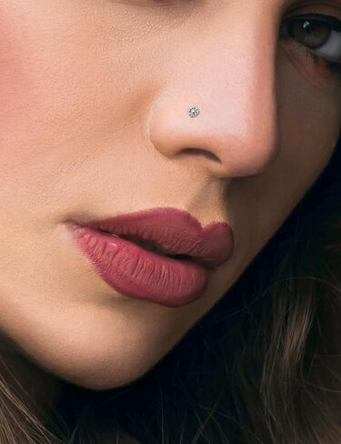 20G 18G 16G 14G ASTM F136 Titanium Surgical Steel Internal Thread Flat Back Earrings Lip Rings Labret Medusa Helix Tragus Cartilage Earring stud Piercing Jewelry for Women Men Silver Gold in Saudi Arabia
