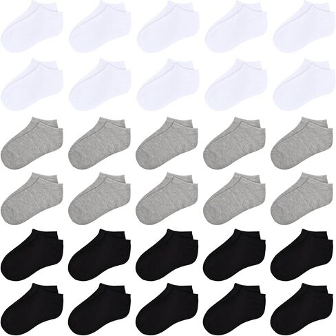 Toddler Socks 30 Pairs Kids Low Cut Socks for Boys Girls 1-14 Years Old Baby Children No Show Ankle Socks Set in Saudi Arabia