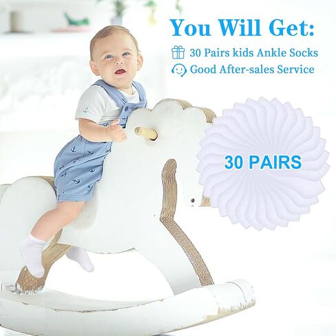 Toddler Socks 30 Pairs Kids Low Cut Socks for Boys Girls 1-14 Years Old Baby Children No Show Ankle Socks Set in Saudi Arabia