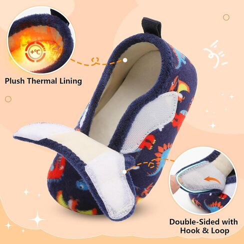 BARERUN Toddler Slippers Boys Girls House Shoes Warm Kids Slippers With Non-Slip Rubber Sole Fuzzy Cozy Walking Shoes Indoor/Outdoor in Saudi Arabia