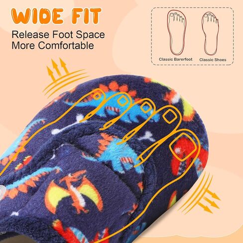BARERUN Toddler Slippers Boys Girls House Shoes Warm Kids Slippers With Non-Slip Rubber Sole Fuzzy Cozy Walking Shoes Indoor/Outdoor in Saudi Arabia