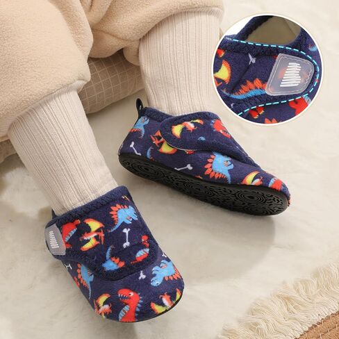 BARERUN Toddler Slippers Boys Girls House Shoes Warm Kids Slippers With Non-Slip Rubber Sole Fuzzy Cozy Walking Shoes Indoor/Outdoor in Saudi Arabia