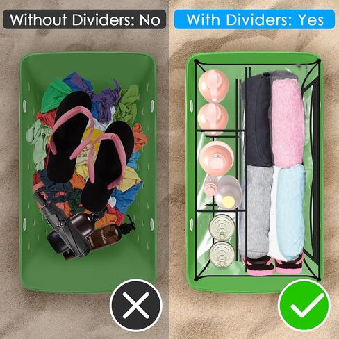 ERKOON Clear Beach Bag Organizer الملحقات الأصلية لحقيبة Bogg X حقيبة تخزين كبيرة متوافقة مع حقيبة Bogg لتنظيم حقيبتك وتقسيم المساحة، 7 جيوب in Kuwait
