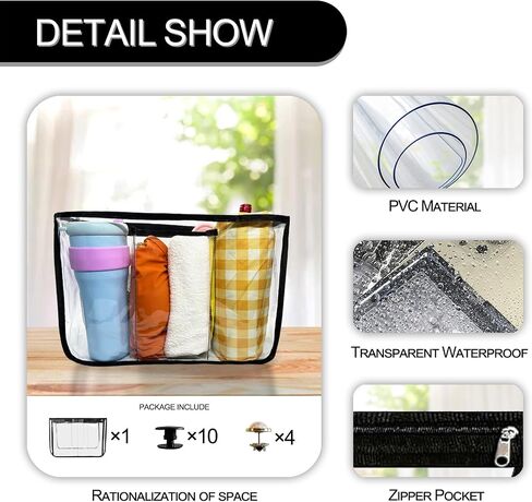 Beach Bag Organizer Compatible with X Large Bogg Bag Accessories for Storage Bag Divider Organizing Your Bag and Divide Space Transparent in Saudi Arabia