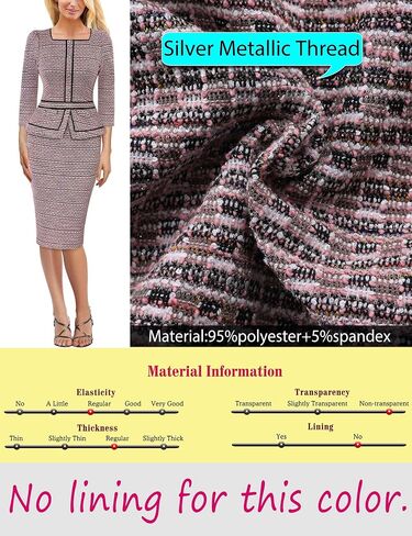 VFSHOW Womens Square Neck Buttons Peplum Cocktail Party Work Office Business Bodycon Pencil Dress in Saudi Arabia