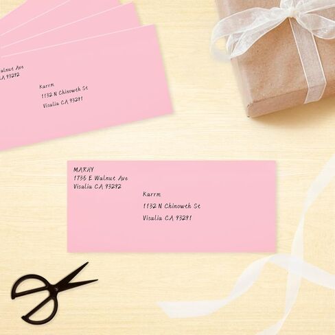 50 Pack #10 Business Envelopes, Pink Standard Envelopes Self Seal, Letter Size Business Mailing Envelopes for Checks Letters Invoices Statements Birthday Graduation Wedding, 4 1/8 x 9 1/2 Inch in Saudi Arabia