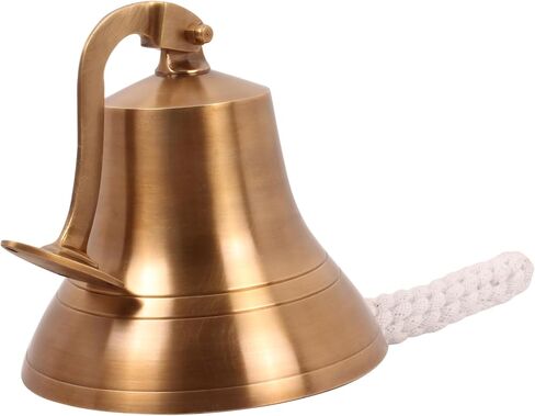 6" Wall Hanging Antique Brass Bell Hanging Nautical Ships Bell (U.S.Navy) Engraved in Box in Saudi Arabia