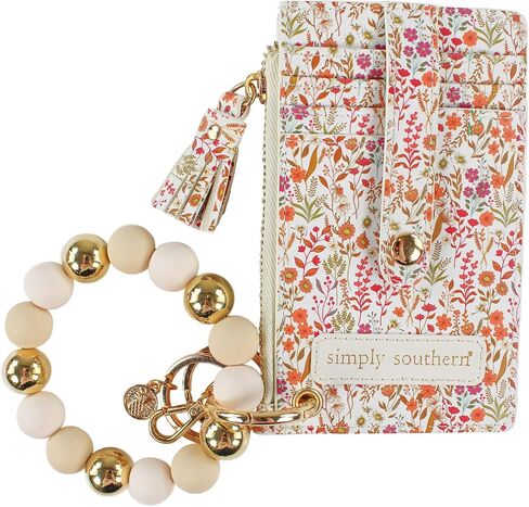 Simply Southern Bead Bangle Wallet (White Field, One Size) in Saudi Arabia