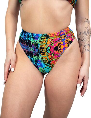 Freedom Rave Wear - Brazilian Bottoms: Trendy High Waist Festival Thongs in Saudi Arabia