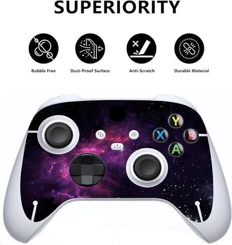 PlayVital Blue Galaxy Custom Vinyl Skins for Xbox Core Wireless Controller, Wrap Decal Cover Stickers for Xbox Series S Console Controller in Kuwait