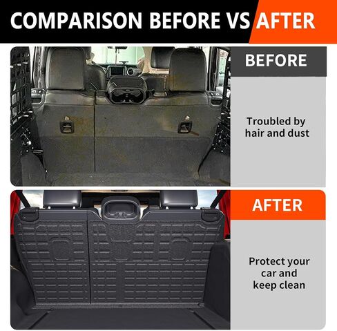 حصيرة شحن Powoq متوافقة مع 2018-2024 Jeep Wrangler JL Unlimited 4 أبواب مسند الظهر حصيرة TPE بديلة لملحقات 18-24 Jeep Wrangler JL 4X4 (تناسب 18-24 JL 4X4، حصيرة صندوق السيارة + حصيرة مسند الظهر) in Saudi Arabia