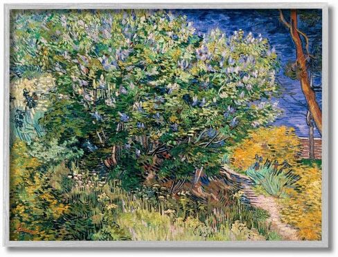 Stupell Industries Bush On The Water Green Blue Classical Painting, Design by Vincent Van Gogh Wall Art, 36 x 48, Canvas in Saudi Arabia