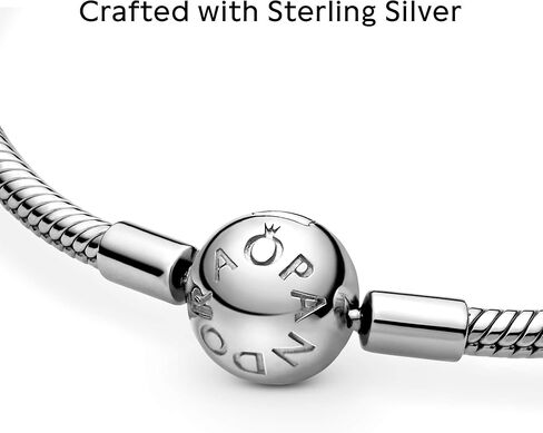Pandora Jewelry Bundle with Gift Box - Happy Bday Balloon Sterling Silver Dangle Charm & Moments Sterling Silver Snake Chain Charm Bracelet with Ball Clasp, 9.0" - Gift for Women in Saudi Arabia