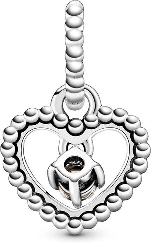 Pandora June Birthstone Dangle Charm & Bracelet Set - Women's Sterling Silver June Birthstone Dangle Charm & Heart Clasp Snake Chain Bracelet - Jewellery Set With Gift Box in Saudi Arabia
