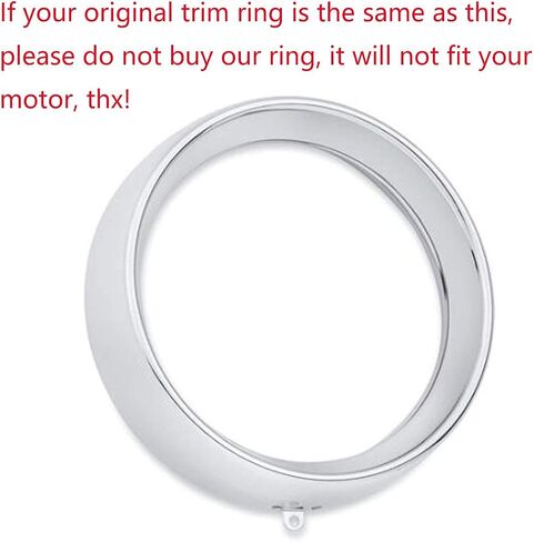 HDBUBALUS 7“Headlight Trim Ring 4 1/2" Fog Light Trim Ring Visor Style Decorate Ring Fit for Harley Touring Road King Street Glide Electra Glide Chrome in Saudi Arabia