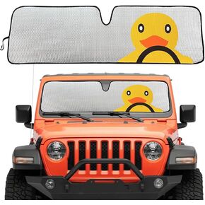 Windshield Sun Shade,Shade Heat Shield for Jeep,Sunshade Windshield for Jeep Wrangler,Windshield Cover,Sunshade Compatible with Jeep Wrangler TJ JK JL &Gladiator JT 2/4 Door,1Pcs