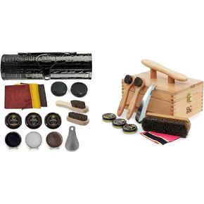 مجموعة العناية بالأحذية الفاخرة من ستون آند كلارك مع 12 قطعة من أدوات تلميع الأحذية والعناية بها - حلول كاملة للعناية بالأحذية الجلدية للرجال والنساء in Kuwait