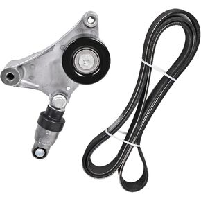 Drive Belt Tensioner Pulley and Serpentine Belt Component Kit 38216+7PK1940 Compatible with 2004-2006 Toyota Camry Solara 2005-2006 Scion tC 2.4L Drive Belt Tensioner Assembly Replace OE#16620-28090