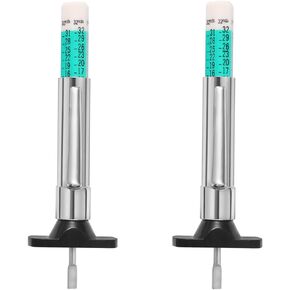 VanFn Tire Tread Depth Gauge, Color Coded Tread Depth Tire Gauge (2PCS - White)