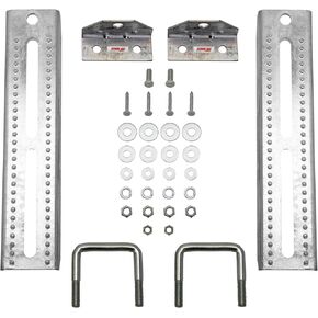 Extreme Max 3006.7064 12" Galvanized Swivel-Top Bunk Bracket with Hardware for 1.5" x 3" Trailer - 2-Pack