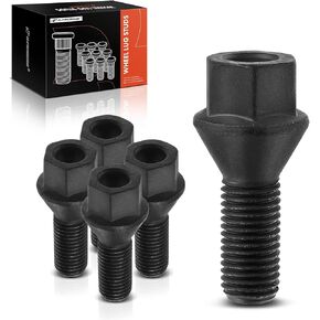 A-Premium Wheel Stud Replacement for BMW E81 E87 E88 E82 E21 E30 E36 E46 E90 E93 E92 E91 E12 E28 E34 E39 E65 E66 Set of 5