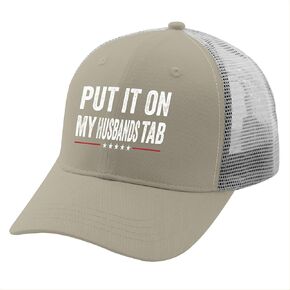 Put It On My Husbands Tab Hat Mens with Design Baseball Hats Mens Apricot Ball Cap Trendy for Mailman