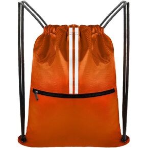 Drawstring Backpack Bag Gym Cinch Draw String Back Bag for Men Women Sports (Black)