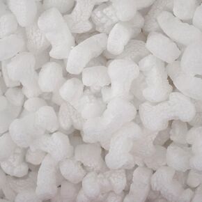 Magicwater Supply - 1 Cu Ft - White Dog Bone Shaped Recycled Anti Static Packing Peanuts - Compostable & Biodegradable Cushion for Shipping - Dust-Free & Abrasion Resistant - Void Filler
