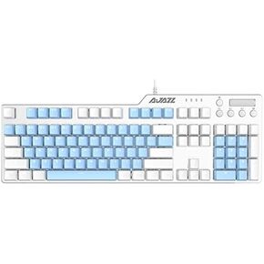 AK35I Wired Full-Size Mechanical Gaming Keyboard with Brown Switches, Grey-White Matching PBT Keycaps, Anti-Ghosting Multimedia Keys Roller, White Backlit, Programmable Macro, Aluminum Black